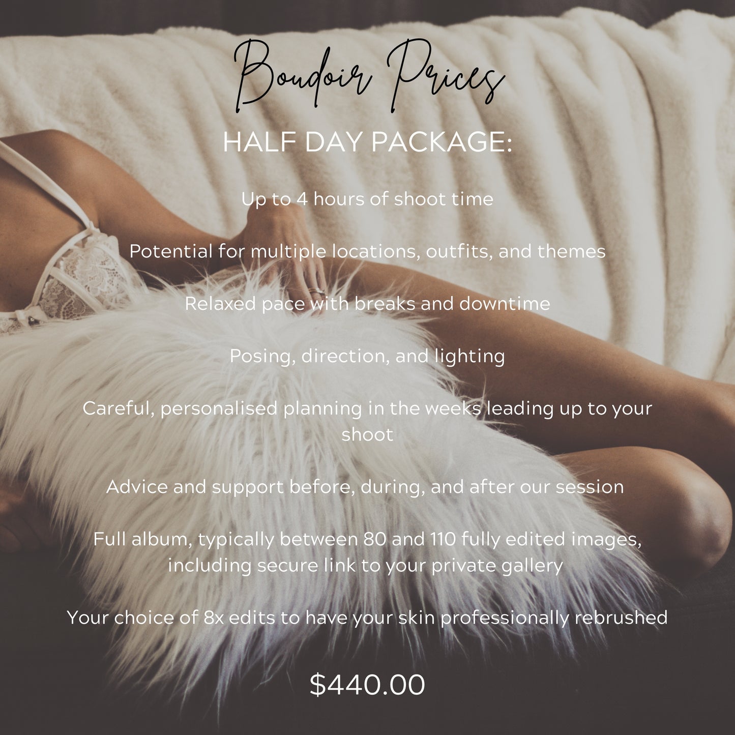 Boudoir Photography - Half Day Shoot Session